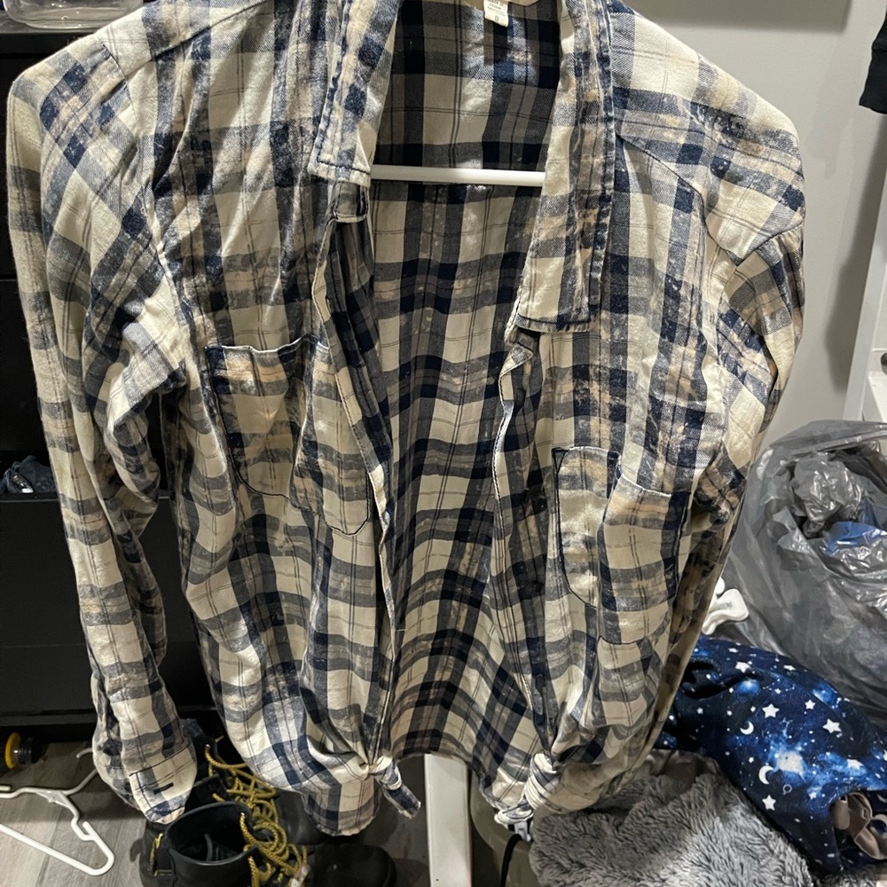 Plaid Button Down Shirt for Women